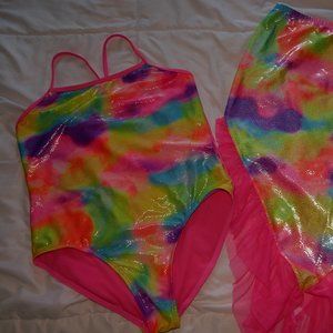 Mermaid Tail Skirt Bathing Suit Combo